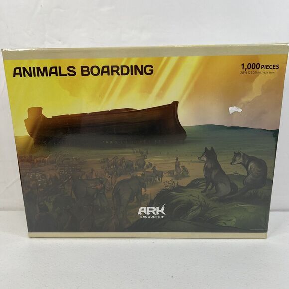Ark Encounter Animals Boarding 1000 Piece Jigsaw Puzzle Noah’s Ark Bible God NEW - Picture 2 of 8